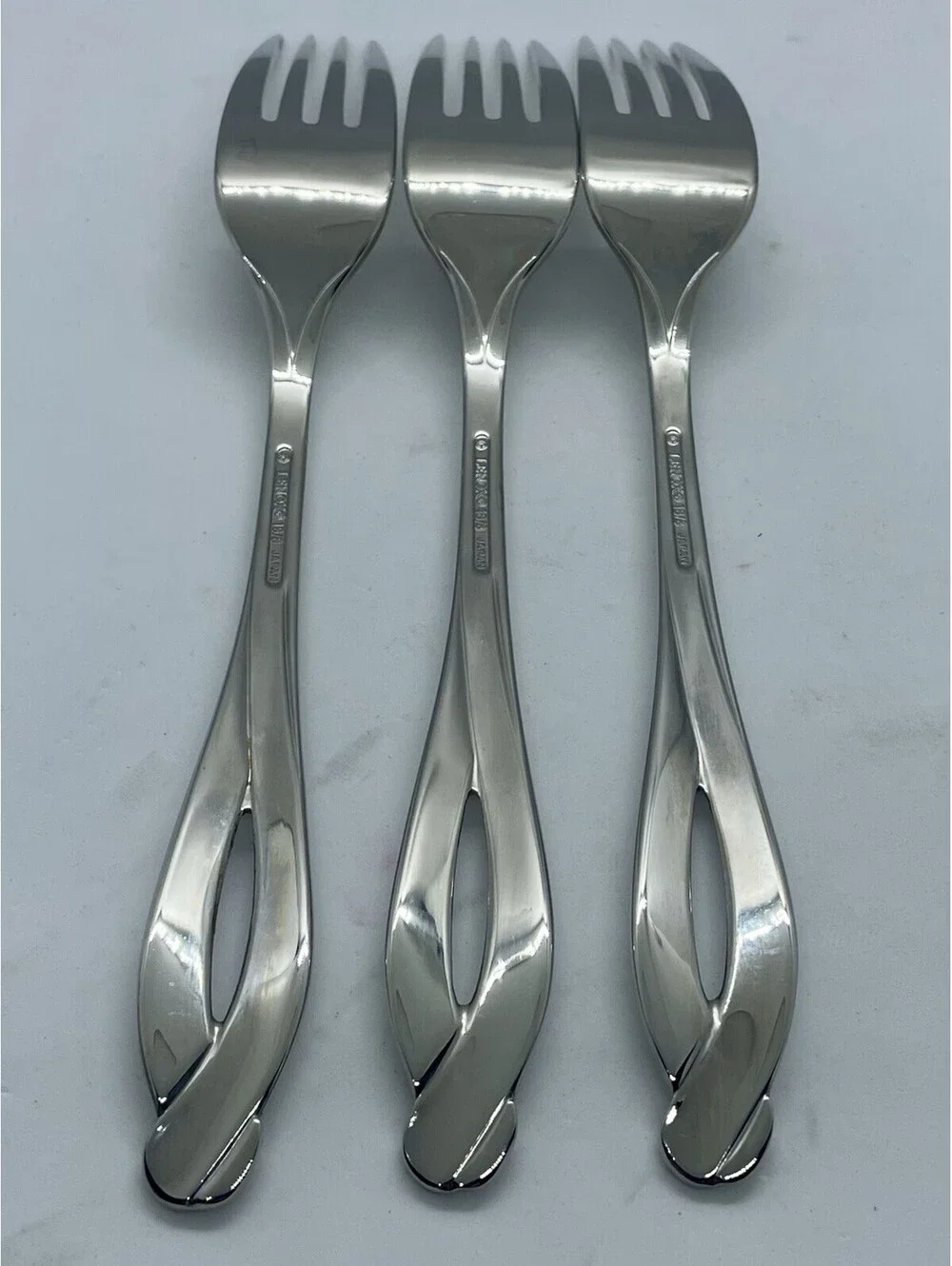 (3) Lenox DEBUT 18/8 Stainless Japan Kirk Stieff Collection Dinner Fork Lot ~8”